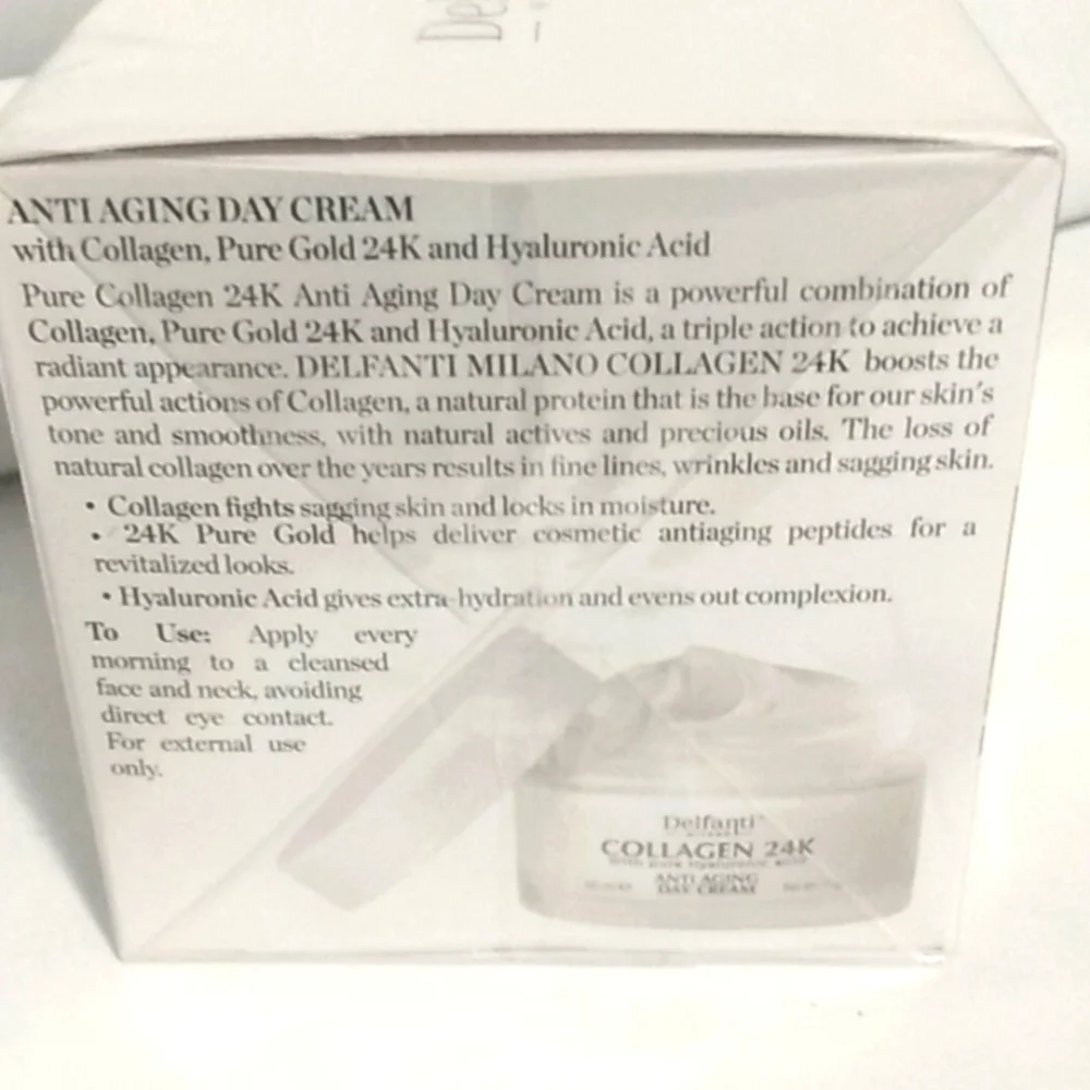 DELFANTI MILANO COLLAGEN 24K ANTI AGING DAY CREAM SIZE 1.7 Ounces NWT